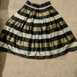Black, Gold, & Gray Lined Skirt - Size 8